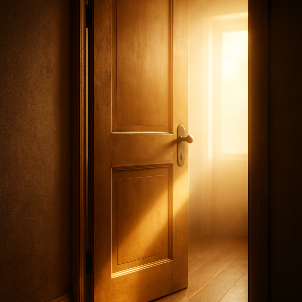 Quiet, safe space with warm light — symbol of safety