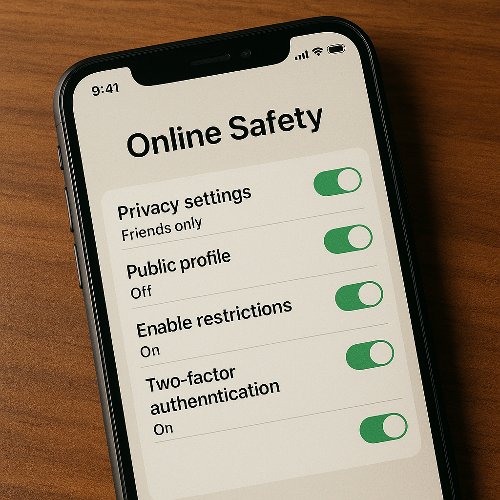 Phone privacy and safety toggles enabled