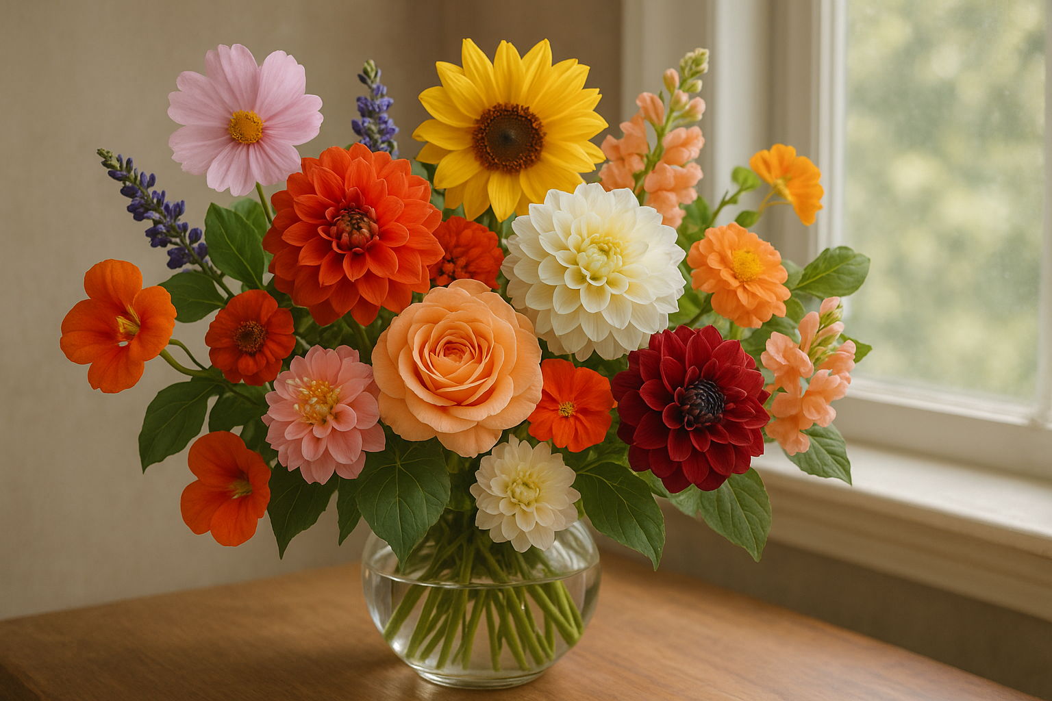 Cut flowers in pots cover