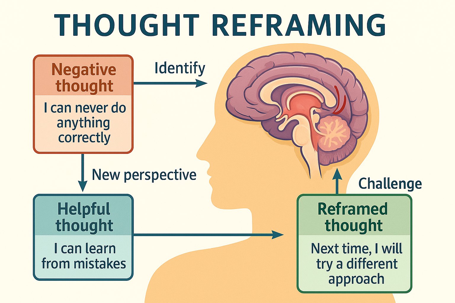 Identify → Challenge → New perspective