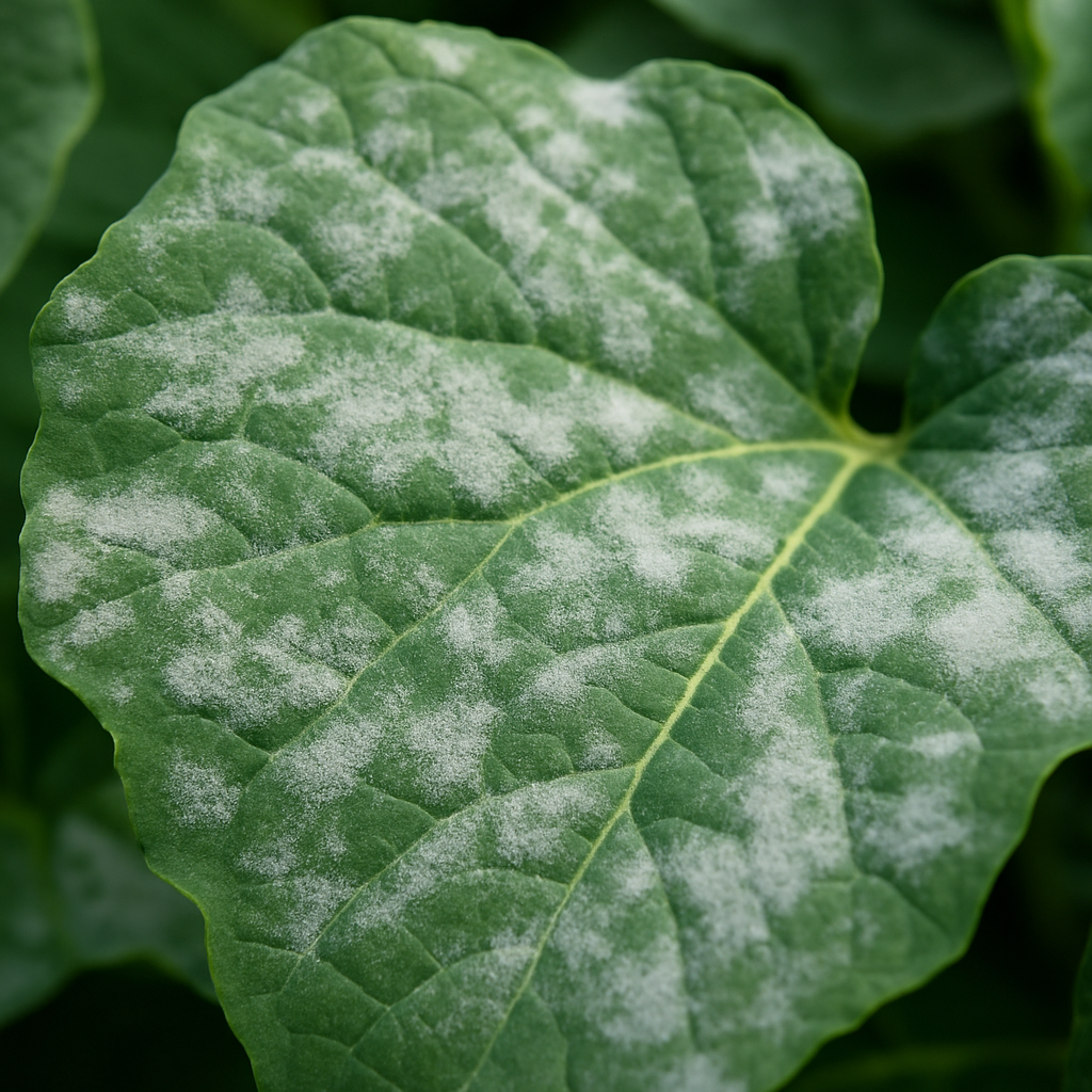 White powdery coating on leaves