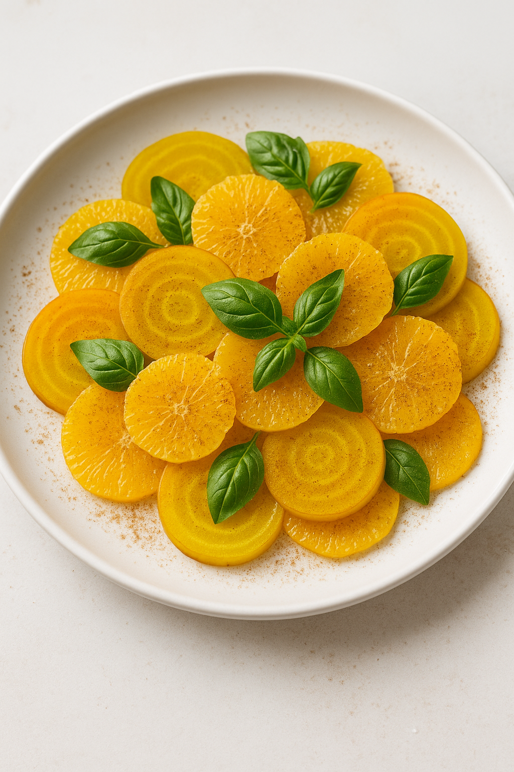 Home-grown produce on a table