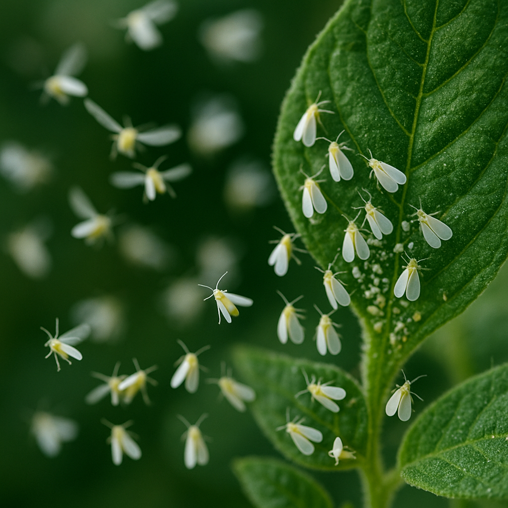 Whitefly rising in a small cloud